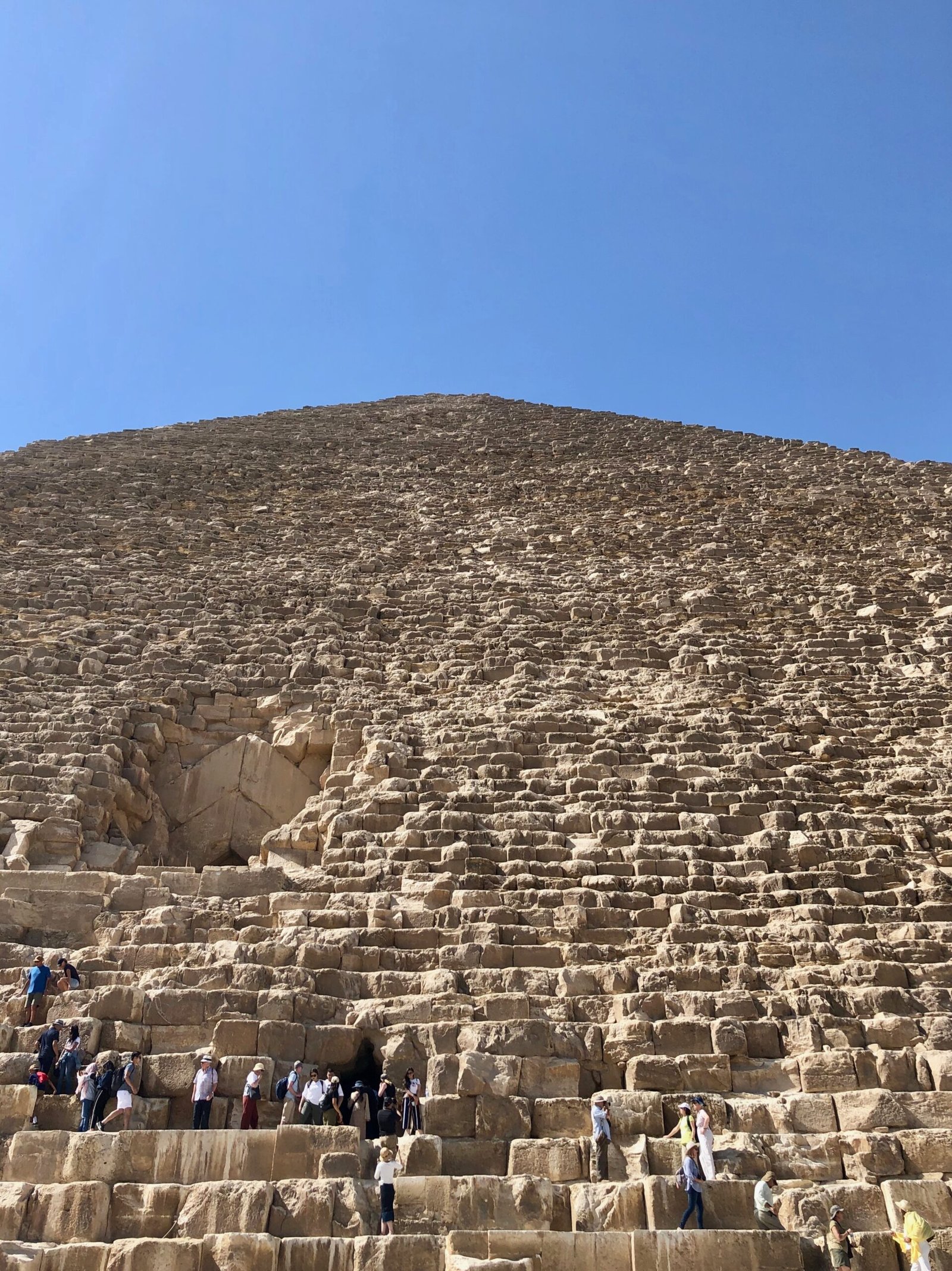 Great Pyramid of Giza rising above the Giza Plateau