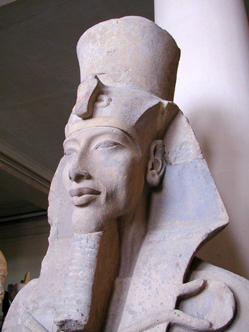 Statue of Akhenaten associated with the Aten temple at Karnak