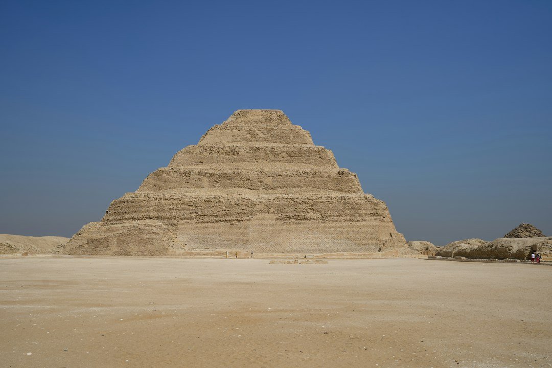Entrance colonnade of Djosers Step Pyramid complex at Saqqara