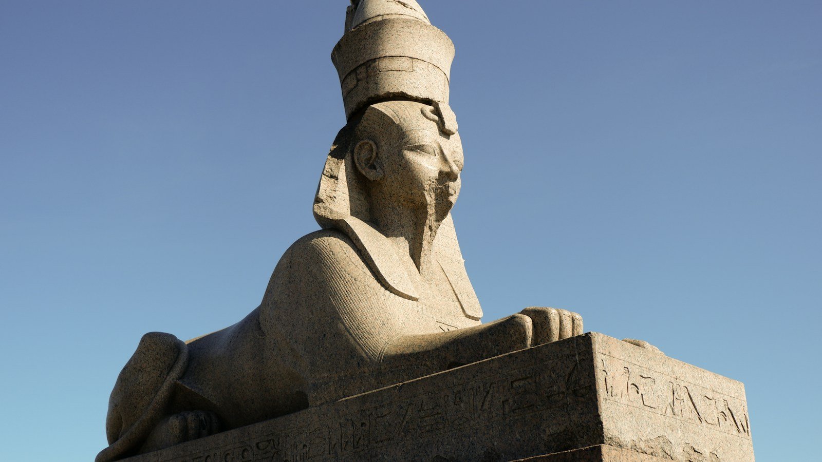 Ancient Egyptian temple masonry and carved stone details at Edfu